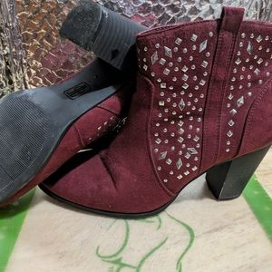 JLo Rhinestone Ankle Boots size 7